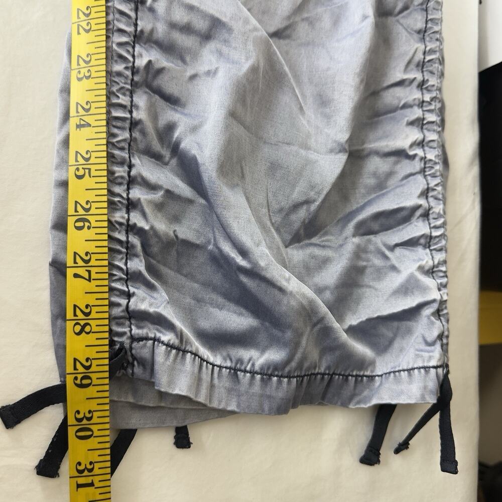 Women’s Express Satin CargoPant Size 12 Convertible Capri Adjustable Drawstring - Picture 13 of 14